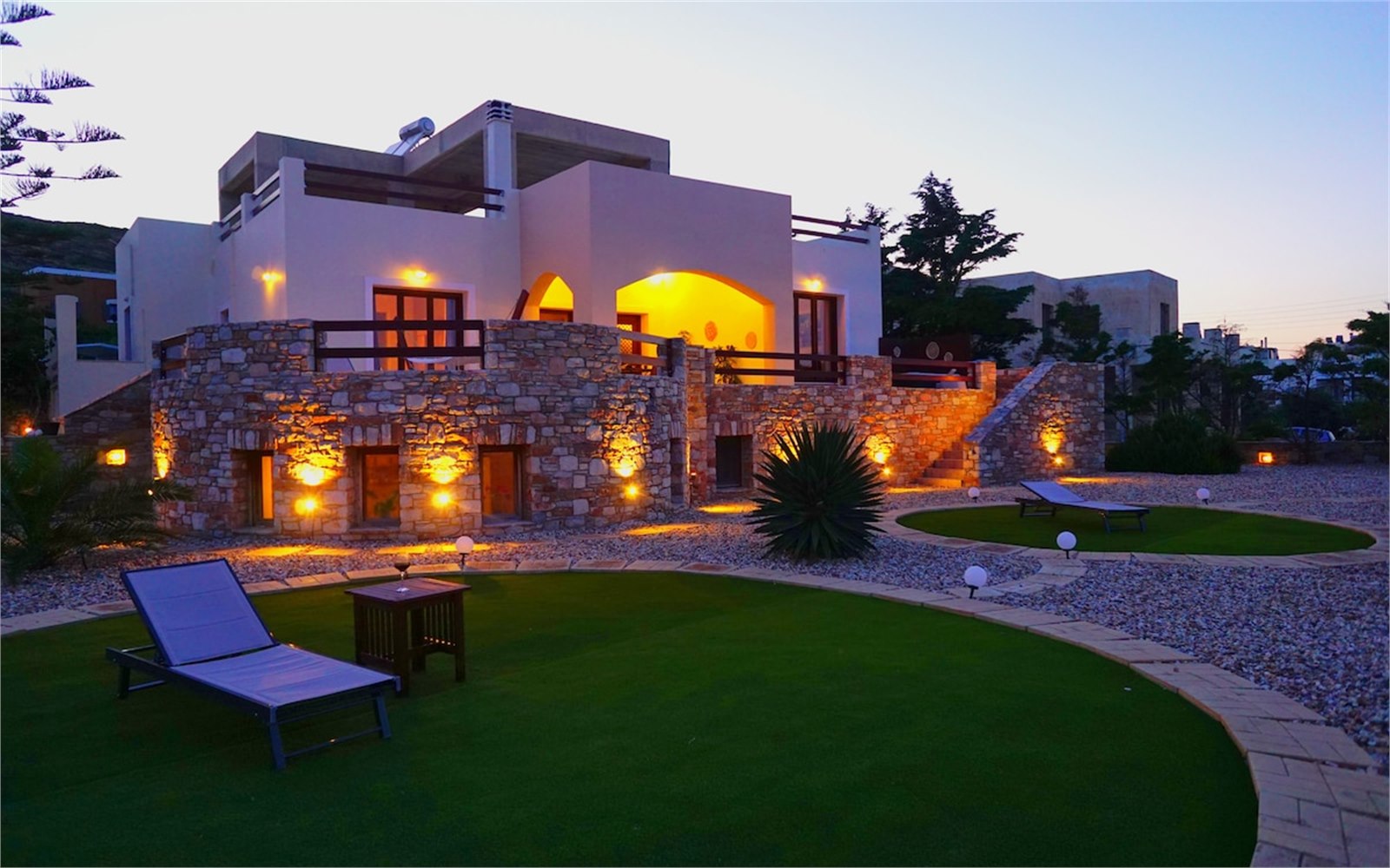 Exterior of PetraCasa luxury villa, Azolimnos Syros