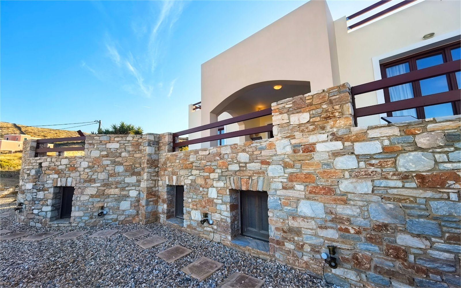 Exterior of PetraCasa luxury villa, Azolimnos Syros