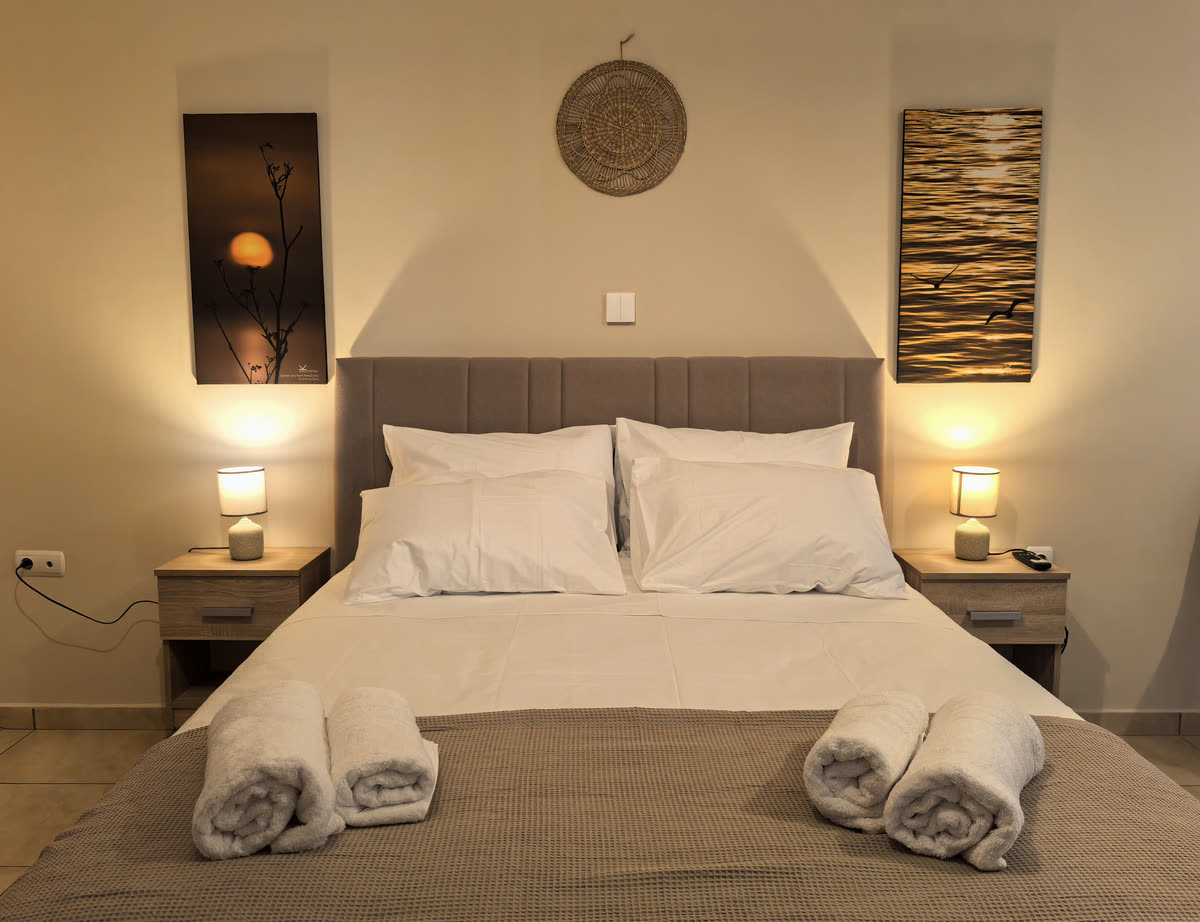 Calm bedroom for rest after work